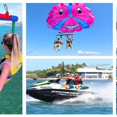 Water Activities Collage — Jet Ski Hire and Tours in Main Beach, QLD