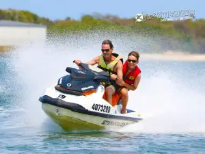 Father and Son in Jet Ski Experience
