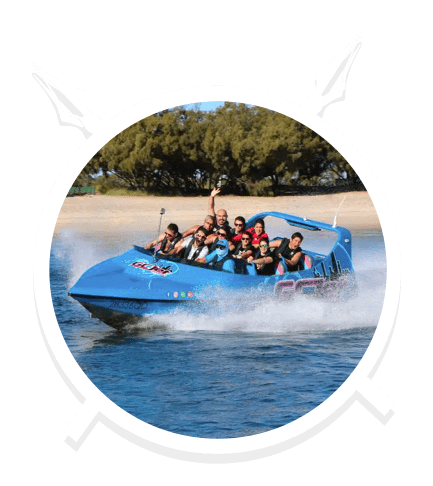 A Group of People Enjoying the Jet Boating in Main Beach, QLD