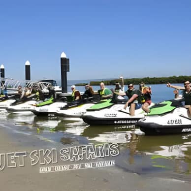Line of Jet Skis — Jet Ski Hire and Tours in Main Beach, QLD