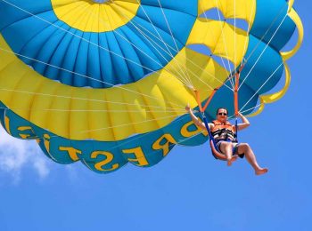 Man Parasailing — Jet Ski Hire and Tours in Main Beach, QLD