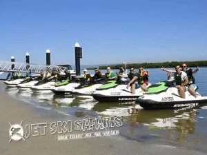 Line of Jet Skis — Jet Ski Hire and Tours in Main Beach, QLD